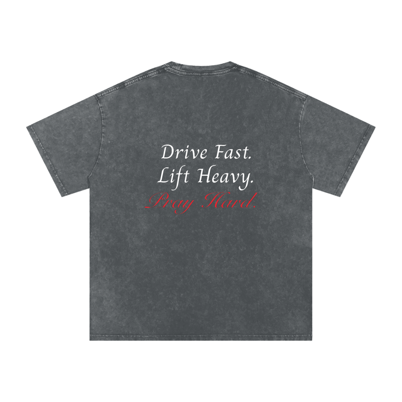 Pray Hard Acid Wash Tee