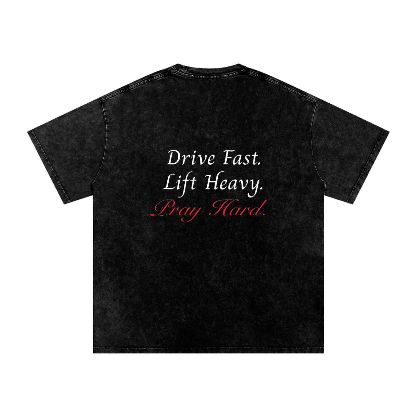 Pray Hard Acid Wash Tee