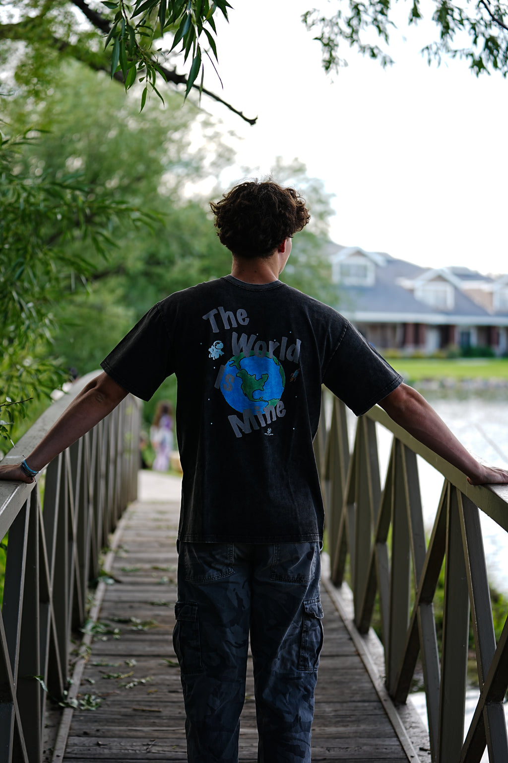 The World Is Mine Acid Wash Tee
