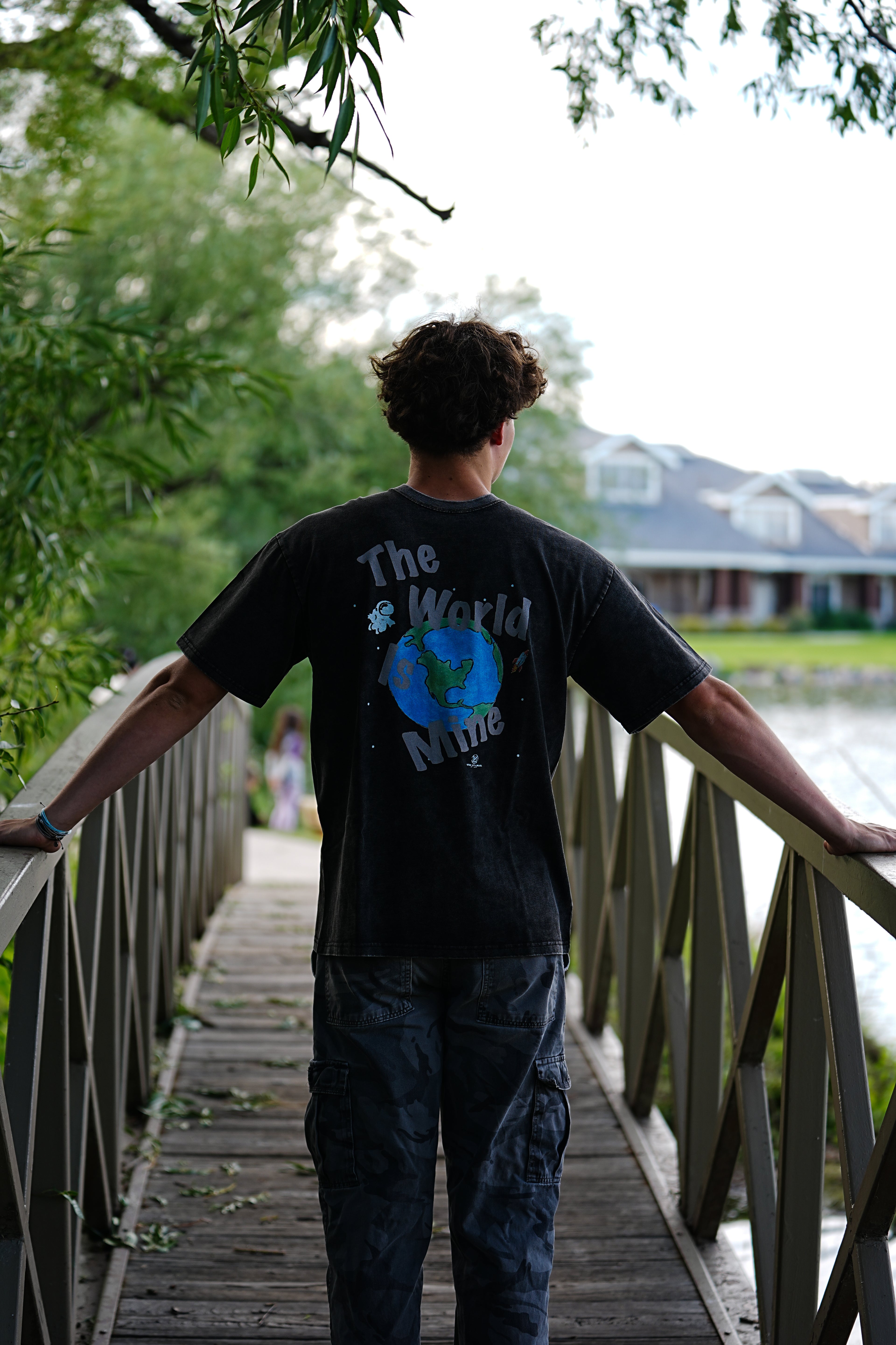 The World Is Mine Acid Wash Tee