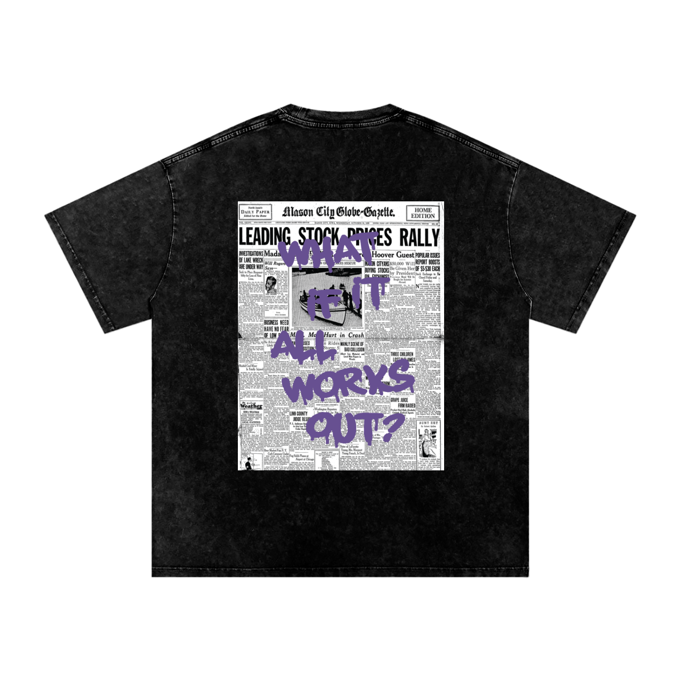 What If It All Works Out Acid Wash Tee
